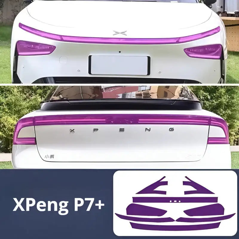 25 XPeng P7+ light control color changing front and rear light protection film