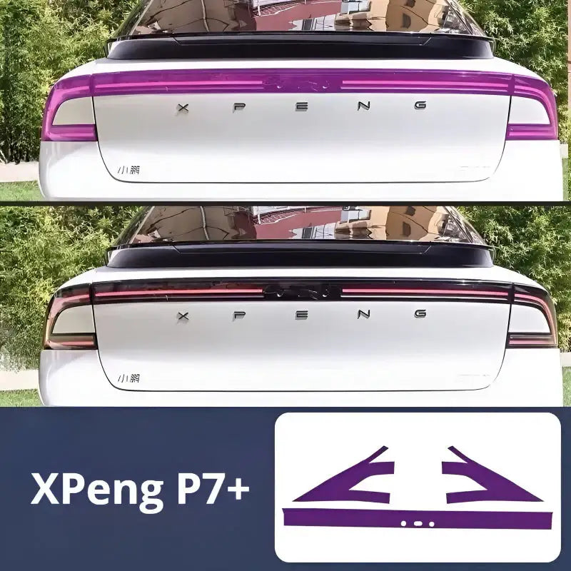 25 XPeng P7+ light control color changing front and rear light protection film