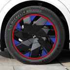 XPeng X9 Hubcap Sticker Blackout Modification