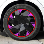 XPeng X9 Hubcap Sticker Blackout Modification
