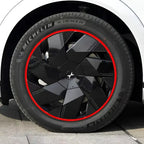 XPeng X9 Hubcap Sticker Blackout Modification