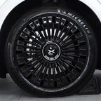 XPeng X9 Hubcap Sticker Blackout Modification