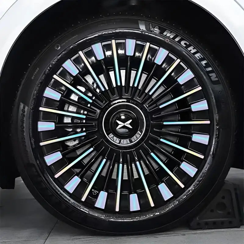 XPeng X9 Hubcap Sticker Blackout Modification