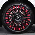 XPeng X9 Hubcap Sticker Blackout Modification