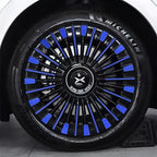 XPeng X9 Hubcap Sticker Blackout Modification