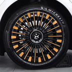 XPeng X9 Hubcap Sticker Blackout Modification