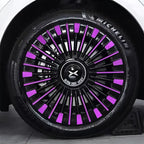 XPeng X9 Hubcap Sticker Blackout Modification