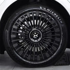 XPeng X9 Hubcap Sticker Blackout Modification