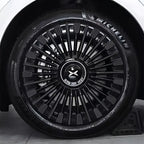 XPeng X9 Hubcap Sticker Blackout Modification