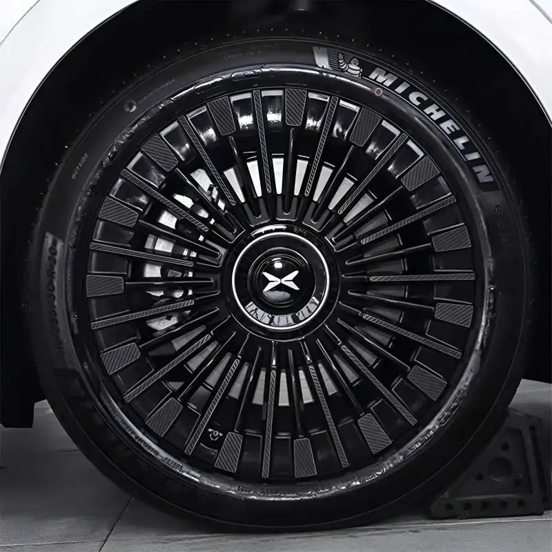 XPeng X9 Hubcap Sticker Blackout Modification