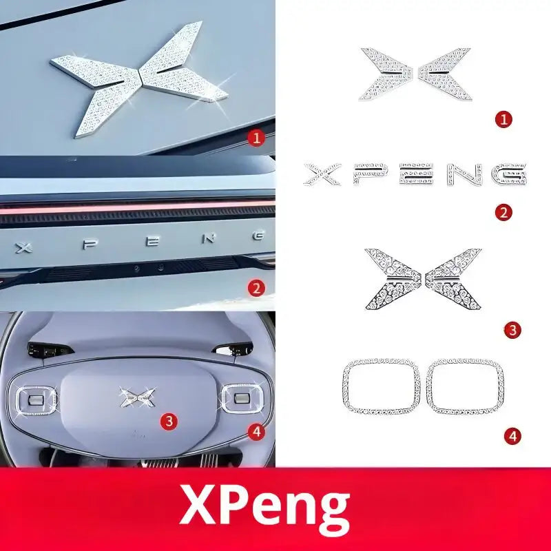 XPENG Crystal Emblem Overlay