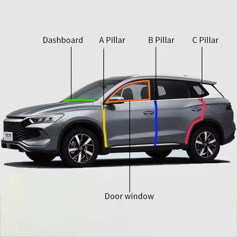 Custom Fit Door A B C Pillar Seal Strip for Deepal S05 S07 S7 SL03 L07 Wind Noise Reduction