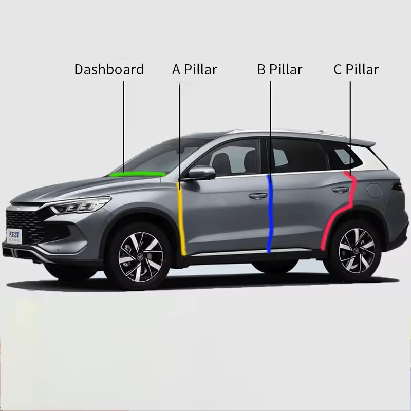 Sealing Strip Soundproofing Kit for Leapmotor B10 C10 T03 - Car Door Window Gap Noise Reduction Rubber Seals