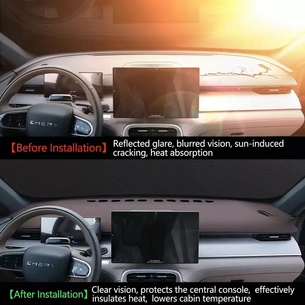 Custom Dashboard Cover Mat for Chery Tiggo 8 PLUS 2026 Leather Anti-Glare Pad