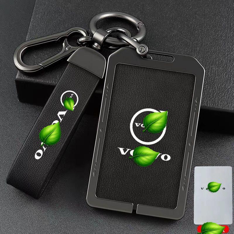NFC Proximity Card Key Cover for Volvo EX30 -Premium Zinc Alloy & Cowhide Protector