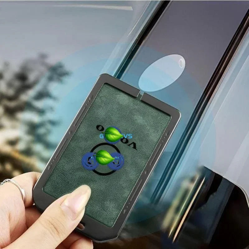 NFC Proximity Card Key Cover for Volvo EX30 -Premium Zinc Alloy & Cowhide Protector