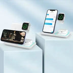 3-IN-1 Foldable Wireless Charger for Mobile Phones, Apple Watches & Bluetooth Headsets