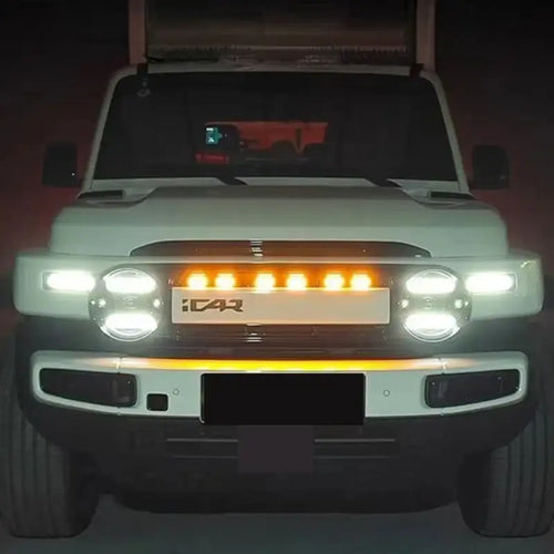 Car front head center grid small yellow light modification for Chery iCAR V23 CHERY2