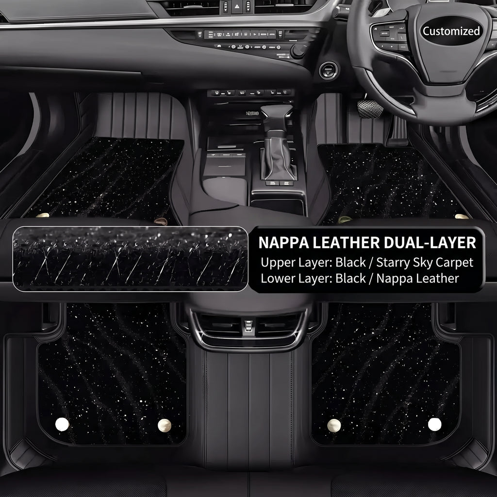 For Geely EX5 2025 2026 Custom Nappa Leather Car Floor Mats Double Layer Waterproof Anti Slip Carpets LHD RHD Accessories