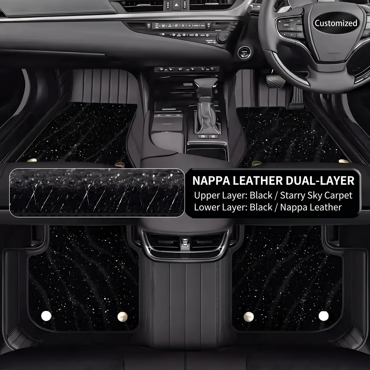 For Geely EX5 2025 2026 Custom Nappa Leather Car Floor Mats Double Layer Waterproof Anti Slip Carpets LHD RHD Accessories