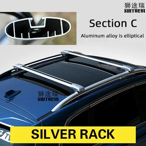 2Pcs Aluminum Roof Cross Bars for HAVAL H9 2014-2019 -High Load Capacity 100KG Side Bars