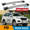2Pcs Aluminum Roof Cross Bars for HAVAL H9 2014-2019 -High Load Capacity 100KG Side Bars