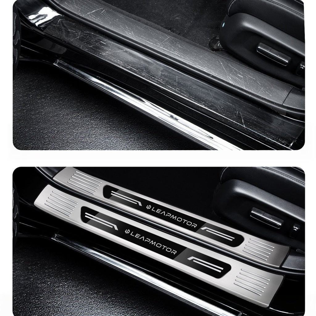 Custom Stainless Steel Door Sill Protector for Leapmotor A10 B01 B10 D19 D99 C10 C11 C16 T03 Anti Scratch Entry Guard