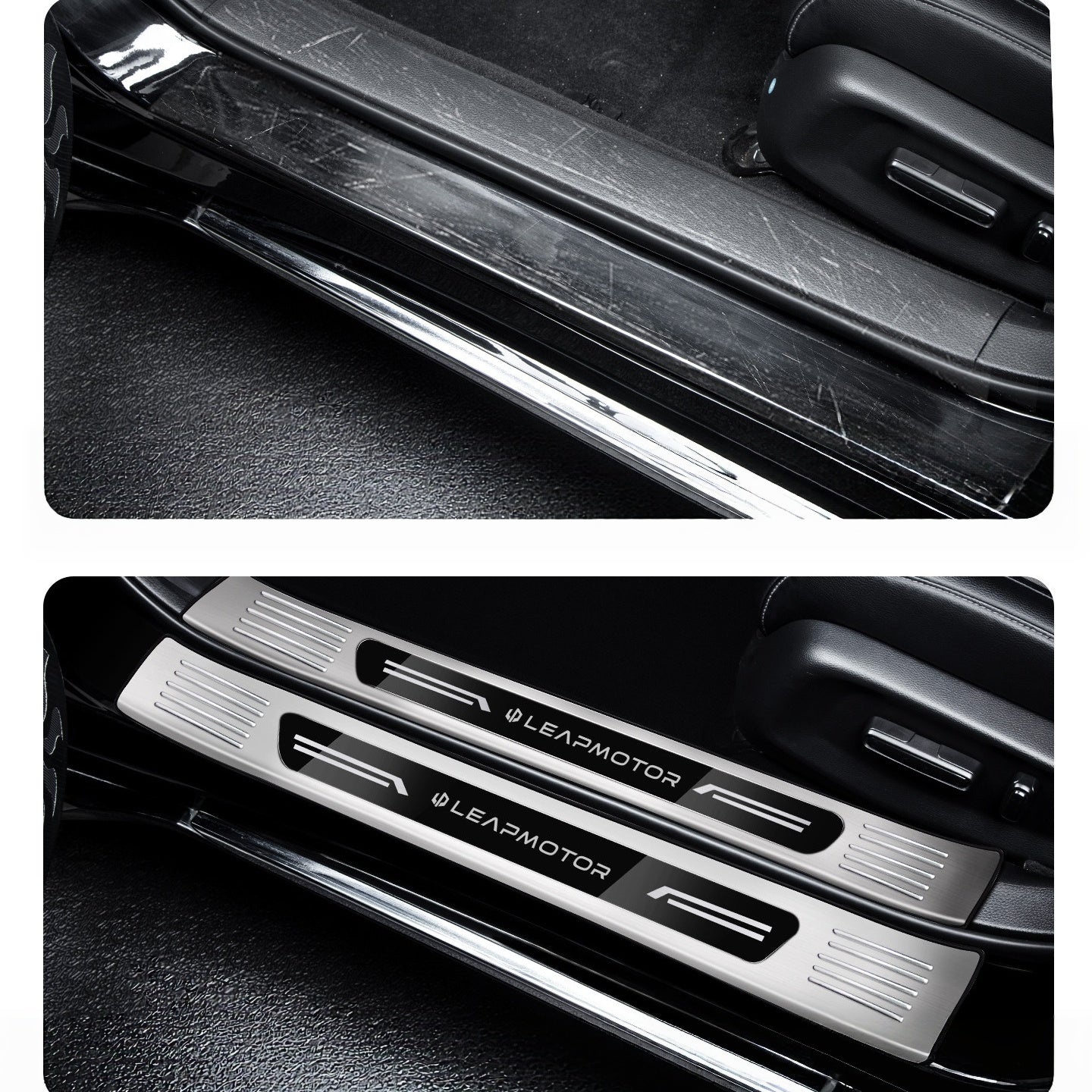 Custom Stainless Steel Door Sill Protector for Leapmotor A10 B01 B10 D19 D99 C10 C11 C16 T03 Anti Scratch Entry Guard