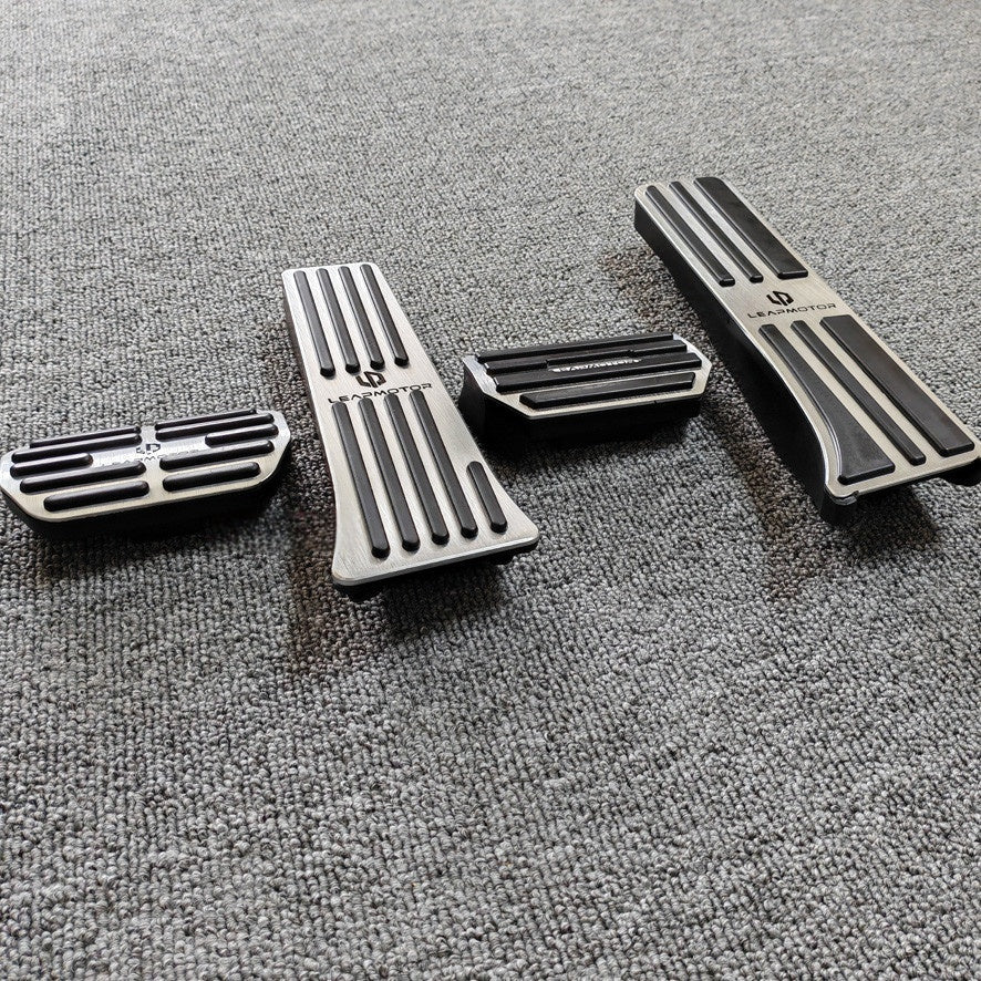 Leapmotor C10 T03 B10 Lafa5 A10 Accelerator Brake Pedal Covers Aluminum Alloy Anti Slip