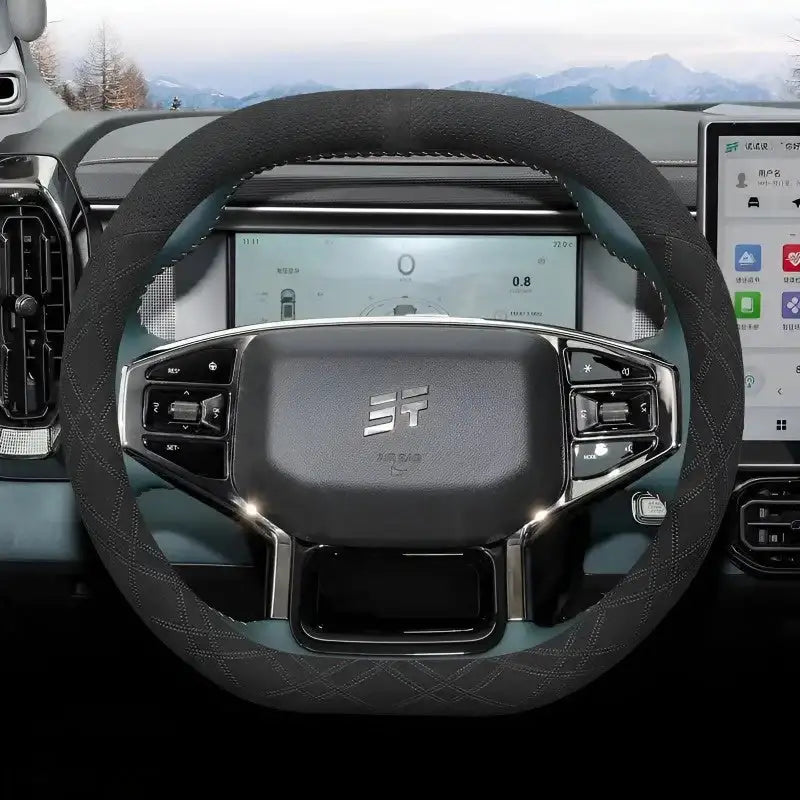 Suede steering wheel cover for Chery CHERY3