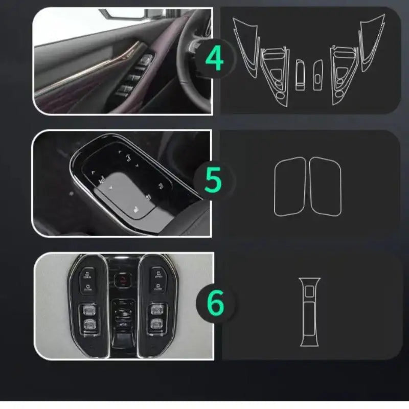 Anti-scratch TPU Protector Film For GAC MOTOR GN8 £¨Trumpchi £©
