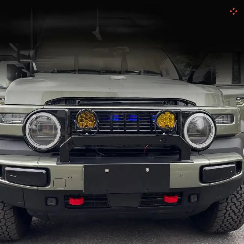 Car front crash bar and modified spotlights For Chery iCAR V23