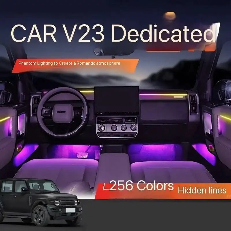 Car Interior Ambient Lighting Conversion for Chery iCAR V23