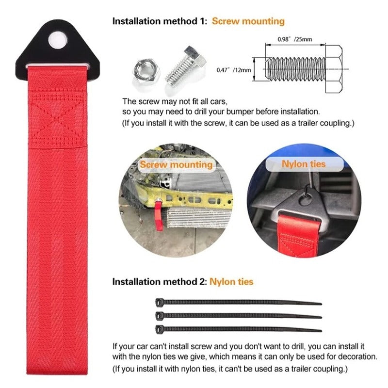 Auto Abschleppgurt mit Dekorativem Besatz