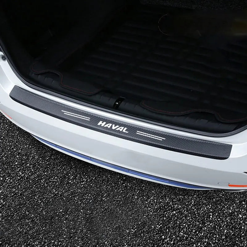 Carbon Fiber Door Sill Plate Protector Stickers for Haval H1 H2 H3 H6 H7 H9 M6 F7X Jolion Great Wall Interior Accessories