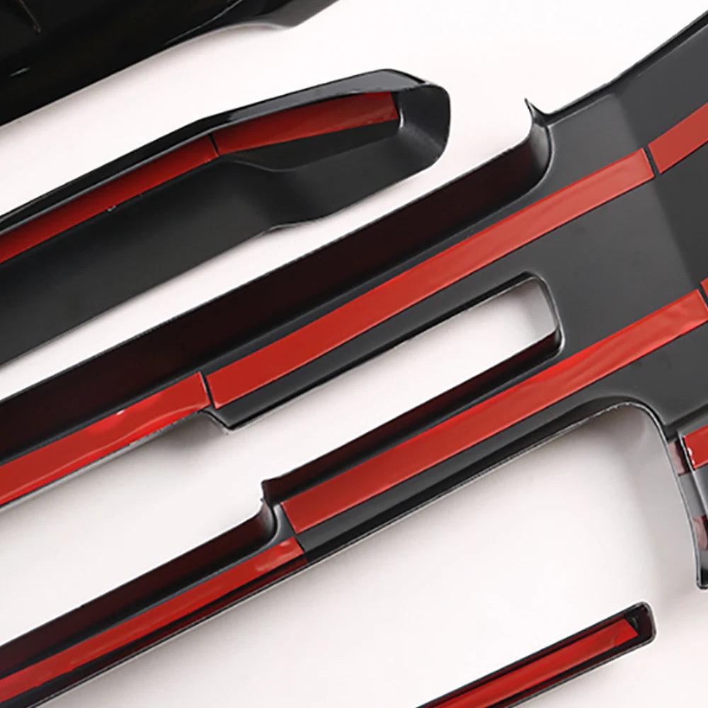 Black Warrior Kit Blackened Bright Strip Decorative Trim For Great Wall Tank 500 2022 2023 2024 Front Fog Light Accent