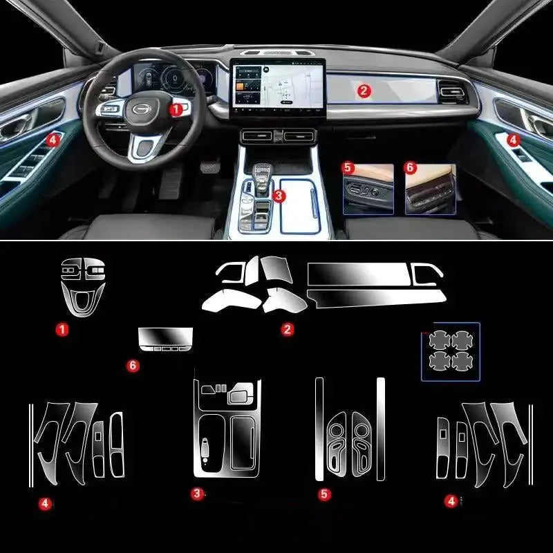 Car TPU interior protection suitable for GAC MOTOR GS8 (Trumpchi)