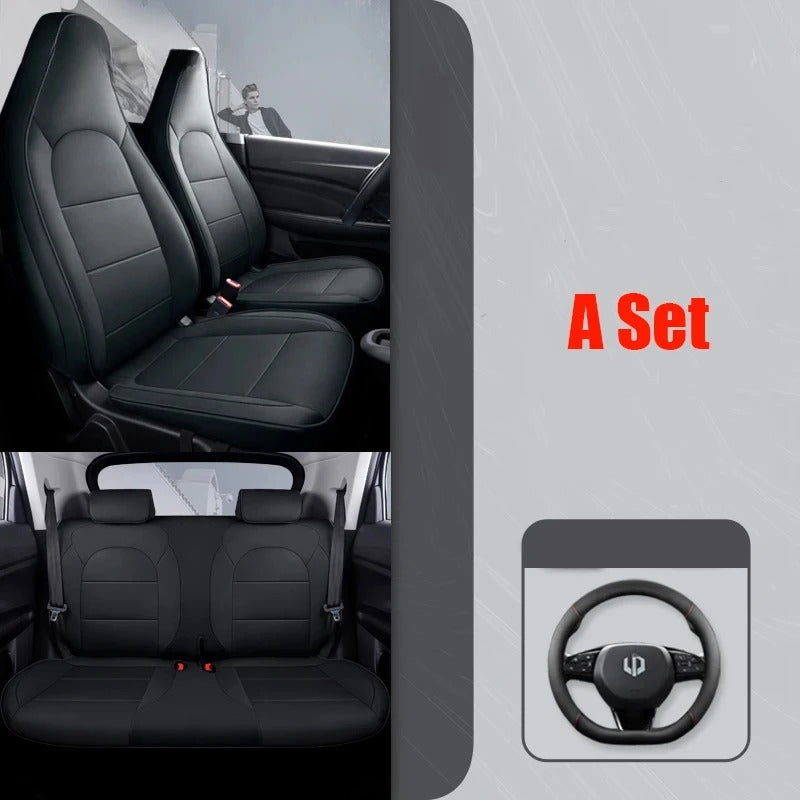 Leapmotor T03 Custom PU Leather Seat Covers 2024-2026 鈥?Premium Faux Leather, Easy Install, All-Season Fit