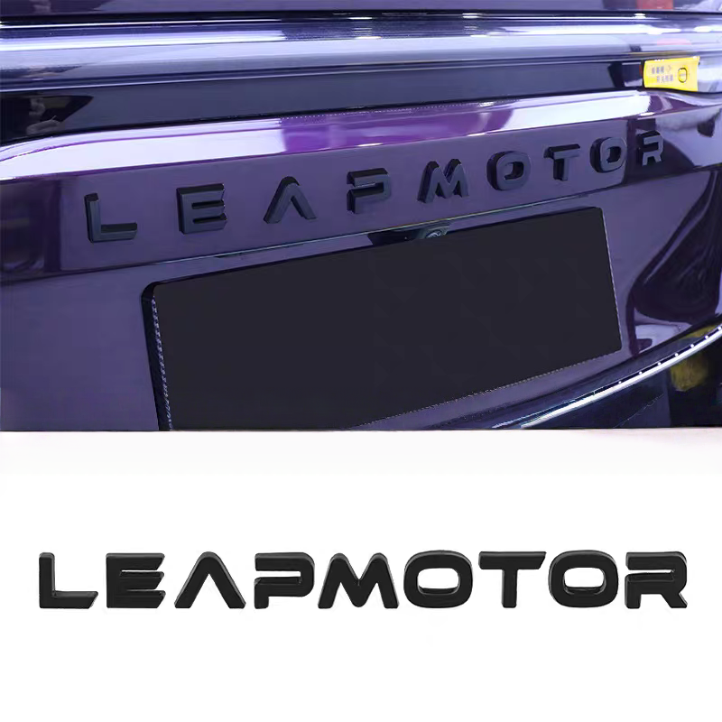 Leapmotor C10 C01 B01 B10 Blackened Emblem Letter Sticker - Front Rear Badge Overlay