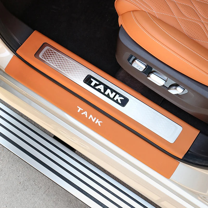 ForGWM Great Wall Tank 500 TANK 500 Leather Threshold Strip Interior Modification Welcome Pedal Decorative Accessories