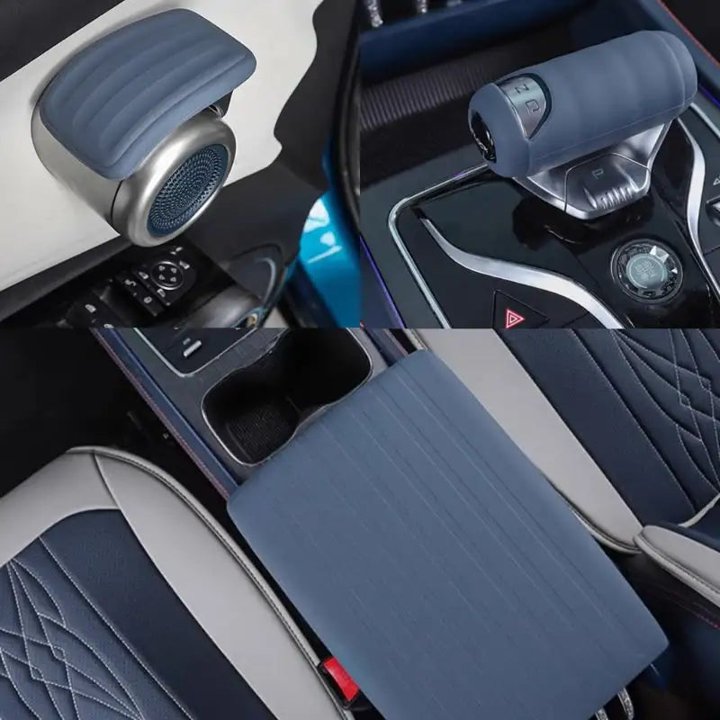 Silica Gel Gear Shift Collars Armrest Box Cover for Atto 3 BYD1