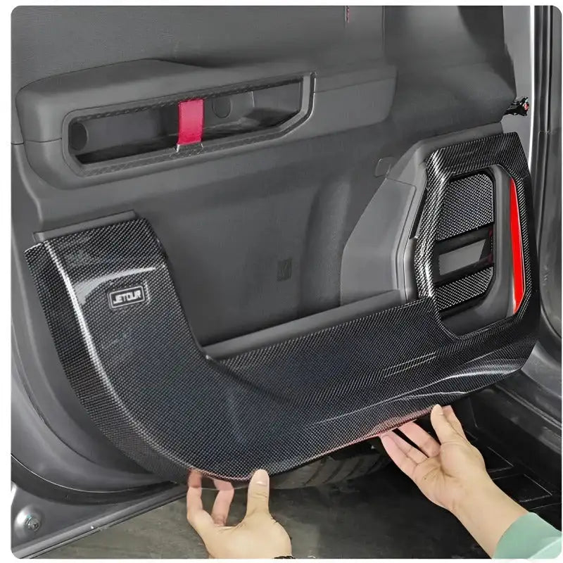 Carbon fibre door kick protection for Chery Jetour T2 CHERY2