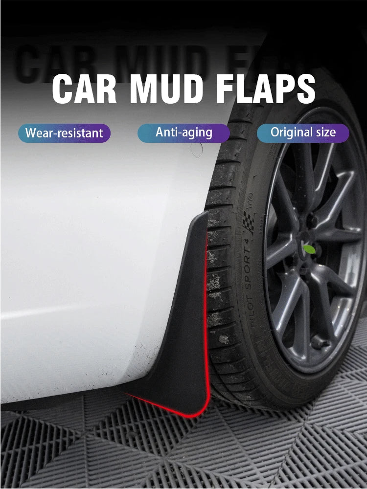 4 PCS Car Mud Flaps for Ora Good Cat Haomao Funky Cat 2020-2023 - Front & Rear Mudguards, Anti-Dirt Splash Guards