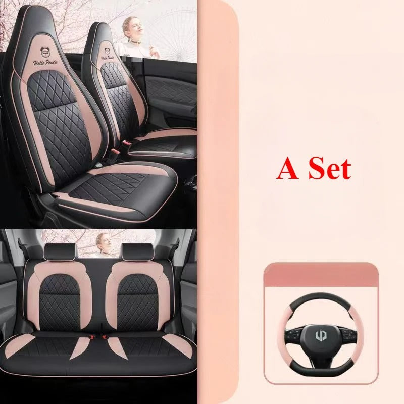 Leapmotor T03 Custom PU Leather Seat Covers 2024-2026 鈥?Premium Faux Leather, Easy Install, All-Season Fit