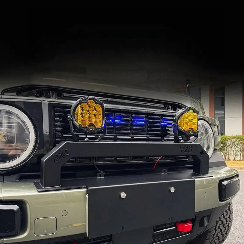 Car front crash bar and modified spotlights For Chery iCAR V23