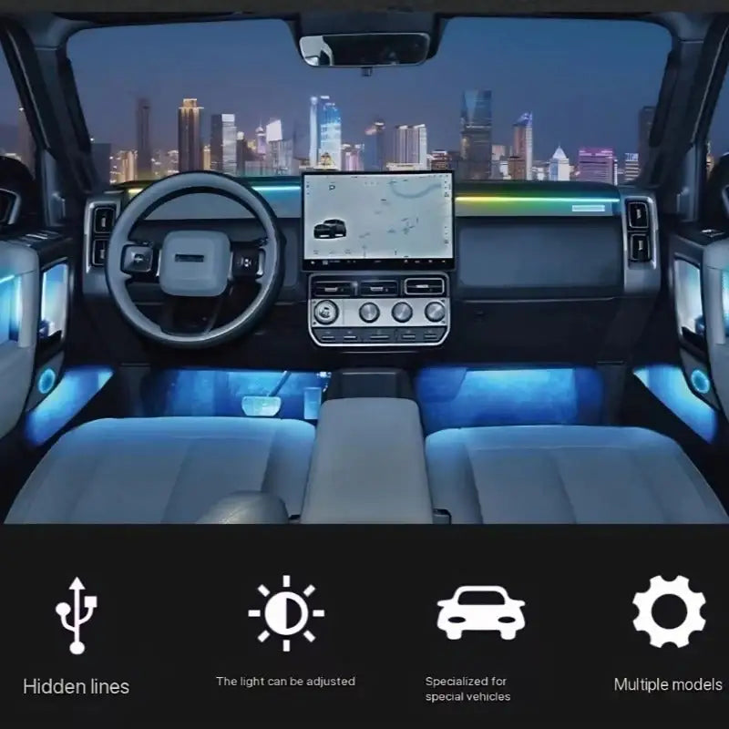 Car Interior Ambient Lighting Conversion for Chery iCAR V23
