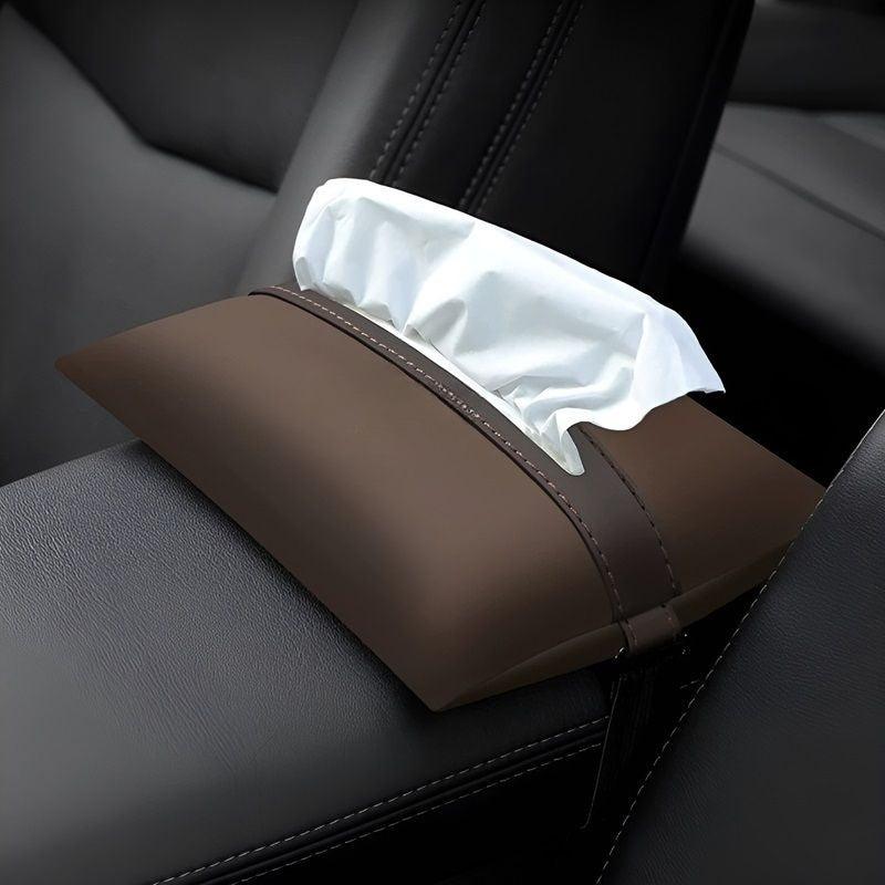 Volvo EX30 Nappa Leather Car Tissue Box Holder -Neat Interior, No Space Occupation