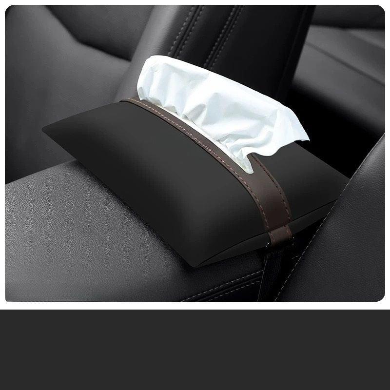 Volvo EX30 Nappa Leather Car Tissue Box Holder -Neat Interior, No Space Occupation