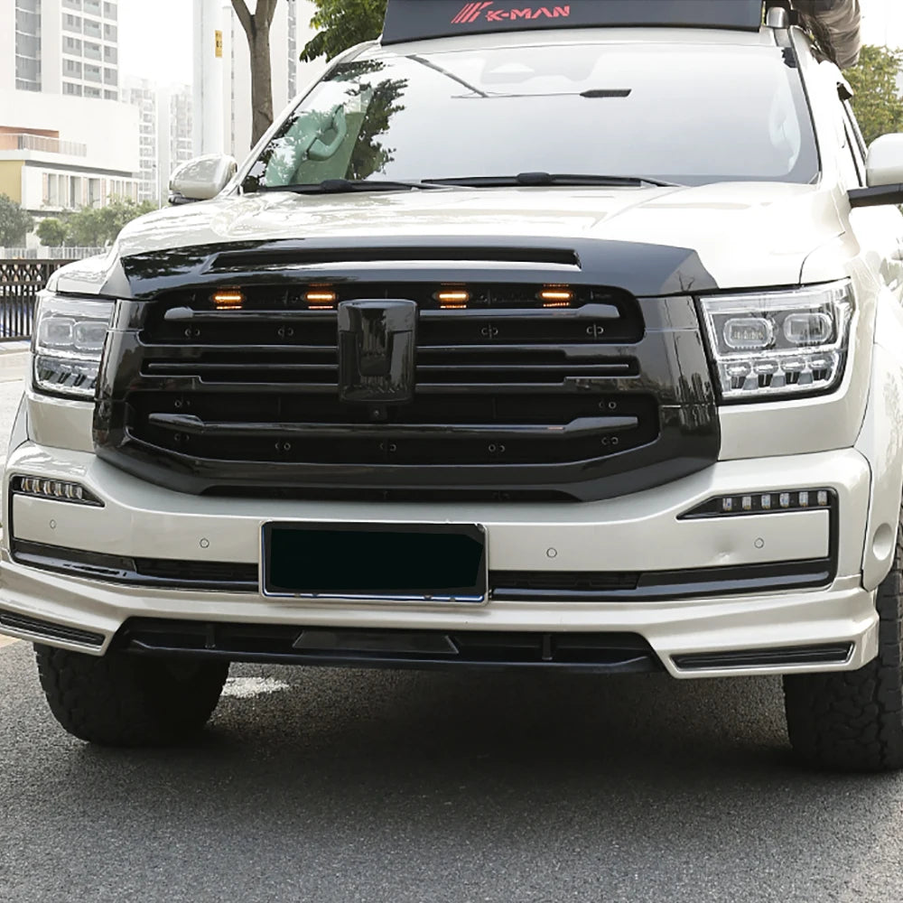 Black Warrior Kit Blackened Bright Strip Decorative Trim For Great Wall Tank 500 2022 2023 2024 Front Fog Light Accent