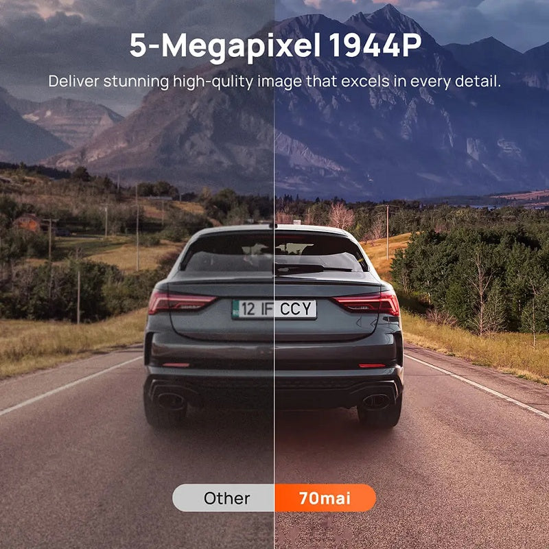 Caméra de tableau de bord 3K HD avec écran de 2 pouces, prend en charge la surveillance 24 heures sur 24